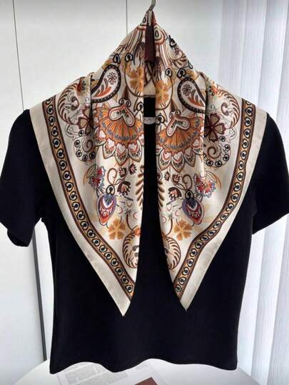1 chiếc khăn quàng cổ unisex, băng đô vuông, khăn trùm đầu, khăn choàng, khăn quàng cổ, khăn bandana