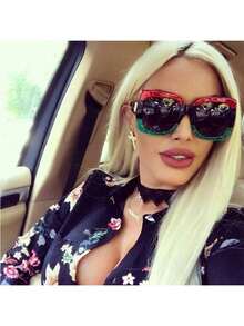 1 PC Women Fashion Glasses ,Retro Square Glasses For Lady, Oversized Vintage Desinger Glasses ﻿CK2276 - 001 - 查看 3