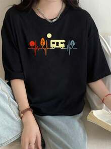 Women T-Shirts - Black - View 1