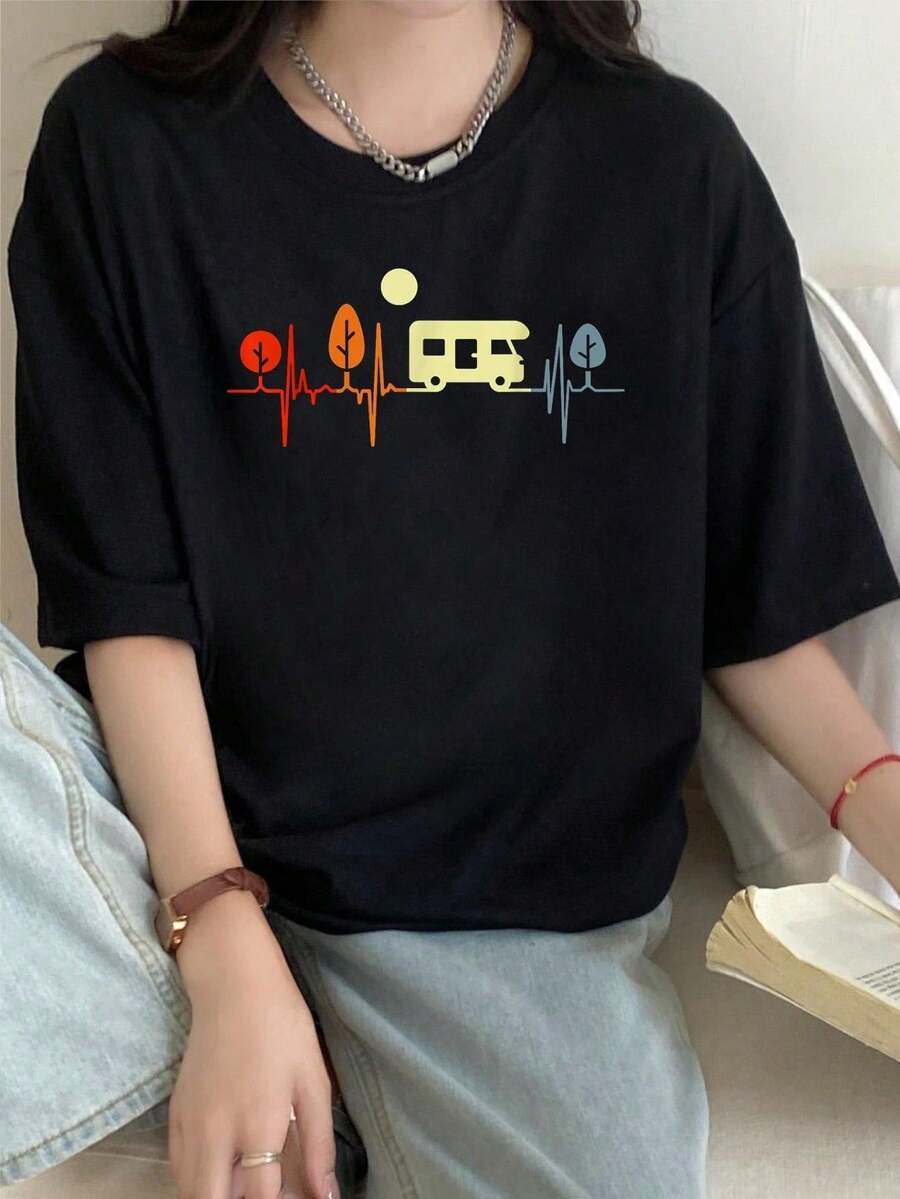 Women T-Shirts - Black - View 1