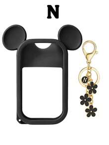 1个花朵钥匙扣免洗洗手液喷雾瓶套，1盎司（30毫升）2026字母花朵珍珠包包挂饰喷雾瓶吊坠，以及硅胶米老鼠耳朵造型喷雾瓶防摔防撞保护套，珍珠手链设计，方便旅行携带，可挂在包包、钥匙或儿童背包上，耐磨、防水、可水洗、可重复使用。 - 彩色 - 查看 72