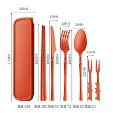 3-In-1 Cutlery Set, Camping Utensils Set With Storage Box, Reusable Spoon, Knife And Fork, Portable Travel Flatware, Plastic Case, Suitable For Travel, Picnic, Camping Or Daily Use, Great For Students, Travel And Kitchen, Essential For Back To School - Multicolor - View 17