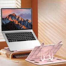 Adjustable Universal Laptop And Tablet Stand, Multi-Angle Ergonomic Lift Stand, Foldable Portable Design, Heat Dissipation And Ventilation, Lightweight White Plastic, Suitable For Office, Drawing, Typing And Desktop Use, Compatible With Most Laptops And Tablets - View 13