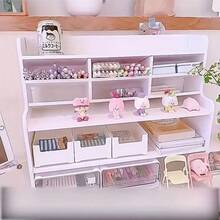 1 chiếc kệ sách để bàn hai tầng dày dặn được nâng cấp, thích hợp để đựng văn phòng phẩm và sách vở trong ký túc xá và văn phòng, giá đựng đồ nhỏ gọn. - Nhiều màu - Xem 4