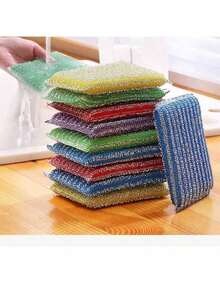 4pcs Kitchen Dishwashing Sponge - Does Not Hurt Pot Brush Pot Artifact, Double-Sided Cleaning Sponge Wipe, Scouring Pad - Cellulose & Sponge Material - For Everyday Kitchen Cleaning - Perfect Gift For Housewarming & Back To School,Kitchen Essentials, Creative Easter Gifts, Mother's Day Gifts,Cleaning Supplies. - 海綿百潔布清潔刷鍋 - 查看 12