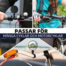 Universal Bicycle Rearview Mirror - 360° Rotatable Handlebar Mount Bracket, Suitable For Mountain Bike/Electric Scooter - Wide Angle Rearview Mirror With Quick Release Clip (2pcs/1pc) - Black - View 10