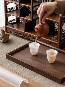 1 khay gỗ màu đen, thích hợp đựng thức ăn, bánh ngọt, salad, trái cây, sushi, đồ uống, bít tết, pizza, ngũ cốc. Bề mặt nhám, thích hợp dùng trong quán cà phê, gia đình, tráng miệng, trà, bánh mì, đồ ăn nhẹ và cốc. - Cà phê nâu - Xem 7