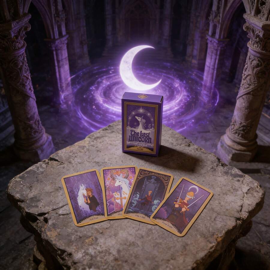 Bộ bài Tarot Kỳ Lân phong cách Gothic đích thực gồm 78 lá, kích thước tiêu chuẩn 10.3x6.3cm, 139g, bài bói toán và trò chơi trên bàn cờ huyền bí. - 0162W-11 - Xem 1