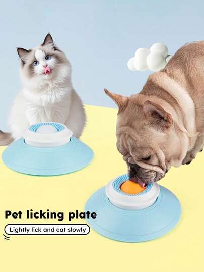 Cat And Dog Universal Licking Device, Pet Licking Fun Slow Feeding Toy, Suitable For Cats And Dogs, Designed To Stimulate The Spirit, Promote Intelligence And Physical Exercise, Suitable For Small And Medium-Sized Dogs And Cats To Use Indoors And Outdoors, Cat And Dog Toys, Leakage Toys, Play With Licking Plate Toys, Clean Tongue Coating And Smell Toys, Dog Slow Food Machine