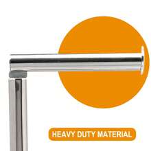 Crystals 2-In-1 Free-Standing Toilet Paper Holder With Storage Rack – Bathroom Floor Stand - Silver - View 6