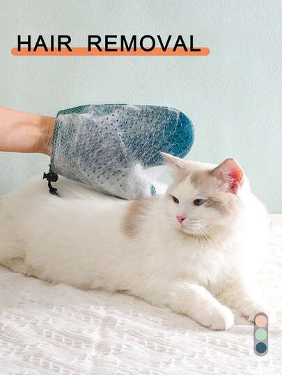 [Dual-Sided Pet Hair Gloves] Reversible Pet Hair Remover Gloves - Dual-Sided For Cats & Dogs | Effortless Fur Removal From Clothes, Furniture & Car Seats | Easy-Clean Mesh & Soft Fabric Design With Elastic Cuffs | Random Color