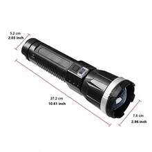 1 Buah Senter LED Bertenaga Kuat, Senter Taktis Isi Ulang dengan Lampu COB Belakang, 8 Mode Pencahayaan, Cahaya Putih & Cahaya Merah, Baterai Terintegrasi, Senter Genggam Portabel, Dilengkapi Tripod dan Tali, Obor LED Ukuran Besar untuk Luar Ruangan, Lampu Sorot Jarak Jauh, Dapat Diperbesar, Senter Multifungsi Tahan Air, Penerangan Keselamatan Luar Ruangan, Cocok untuk Berkemah, Memancing, Mendaki, Berburu, Bersepeda, Eksplorasi, Mendaki Gunung, Olahraga, Keadaan Darurat, Bekerja, dll. - senter terang - View 13