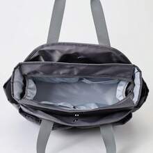 1pc Multifunctional Mommy Bag, Large Capacity Waterproof Maternity Diaper Bag With Bottle Holder, Handheld & Shoulder Strap, Insulated Pouch - Dark Grey - View 7