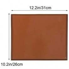Thảm silicon làm bánh cuộn Thụy Sĩ - Bộ 1/2/4 tấm, thảm nướng silicon, khuôn bánh cuộn thạch, thảm silicon chống dính có viền, thảm làm bánh silicon dễ vệ sinh, tuyệt vời cho bánh cuộn Thụy Sĩ, bánh ngọt, thạch, bánh quy (Màu nâu) - Xem 4