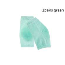 2pcs/1pair Dry Elbow Care, Elbow Care Beauty Gel Moisturizing, Elderly Elbow Care, Suitable For Wet Chapped Dry Skin Care, Covering Heel Socks, Elbow Sleeves, Black And Green - Multicolor - View 7