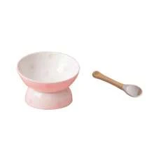 shuo ni mao yi Pet Ceramic Bowl Mushroom Polka Dot Design Easy To Clean Ceramic Material Cat And Dog Eating Bowl Comes With Silicone Spoon Cat Bowl Dog Bowl Pet Eating Bowl As A Gift - 300ml - View 6