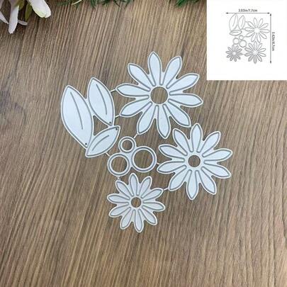 1 Set Sunflower Metal Cutting Dies, Including Template, Mold, Embossing Tools, Suitable For Card Making, Album Decoration, Paper Craft, DIY Decoration And Other Handicraft Projects