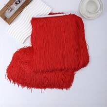 1码（100厘米）涤纶流苏花边，拉丁舞服装舞台装饰，DIY蕾丝流苏工艺材料 - 多色 - 查看 25