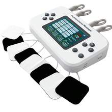 4 Outputs Pulse Electrostimulator 15 Massage Modes 30 Levels Intensity Electric EMS Acupuncture Body Massage Digital Physiotherapy Machine Rechargeable TENS Unit Muscle Stimulation - Multicolor - View 12