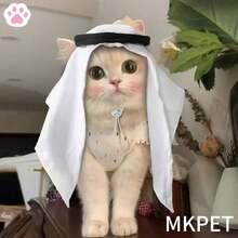 1 Set Funny Pet Costume Accessories, This Hat And Scarf Set Is Suitable For Parties, Cosplay And Photography. It Is Designed For Medium Cats, Small Rabbits And Small Dogs, But Not Suitable For Pets Weighing Over 33 Lbs. - Multicolor - View 10