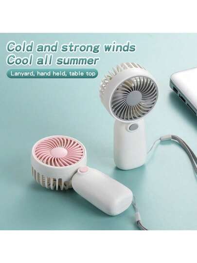 1pc Mini Portable Handheld Fan, Lightweight Design With Hanging Strap - Ideal For Office, Outdoor, Travel And Camping - Stay Cool Anytime Anywhere (Batteries Not Included),Spring Summer Picks,Brides Maid Gifts,Room,Bedroom Decor,Beach,Travel,For Men,For Women,Vacation,Cute Stuff,Outdoor,Garden,Travel Essentials,Portable Essentials,Beach Essentials,Graduation Season,Commencement,Graduation Ceremony,Graduation Gift,Graduation Present,Graduation Gift,Graduation Present,Congrats Grad,Congratulations Graduate,Valedictorian,Finish School,Graduation Party,Outdoor Essentials,Travel Portable,Hiking Essentials,Camping Essentials,Portable Tools,Summer Essentails,Summer Portable