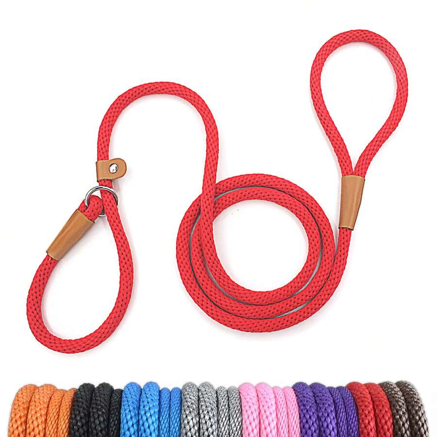 1pc Durable Braided Rope Leash,Slip Lead Dog Leash For Small Medium And Large Dogs Walking And Training Outdoor