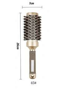 1pc Gold Curling Roller Comb, Professional Styling Comb For Hair Salon, Anti-Static Heat-Resistant Aluminum Tube Ceramic Styling Hair Comb - Multicolor - View 12