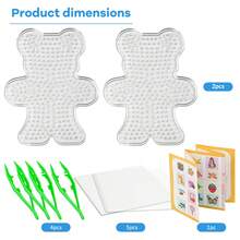 Large Square/Round Fuse Bead Board Set, Includes Instructions, Iron-On Paper And Tweezers, Suitable For Medium To Large DIY Craft Projects, Transparent Fuse Bead Pegboard Accessories - 5mm Perler Bead Pegboard - View 18