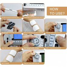 12 Modes Digital Electric Pulse Massager Tens EMS Muscle Stimulator Therapy Machine Body Massage Pain Relief Tool Health Care With 10PCS - Multicolor - View 10