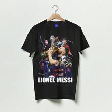 LionelMessi Graphic Tee M Essi Graphic T-Shirts Football T-Shirt Soccer T-Shirt Lionel M Essi Fan Gift M Essi Football Soc - 黑色 - 查看 1