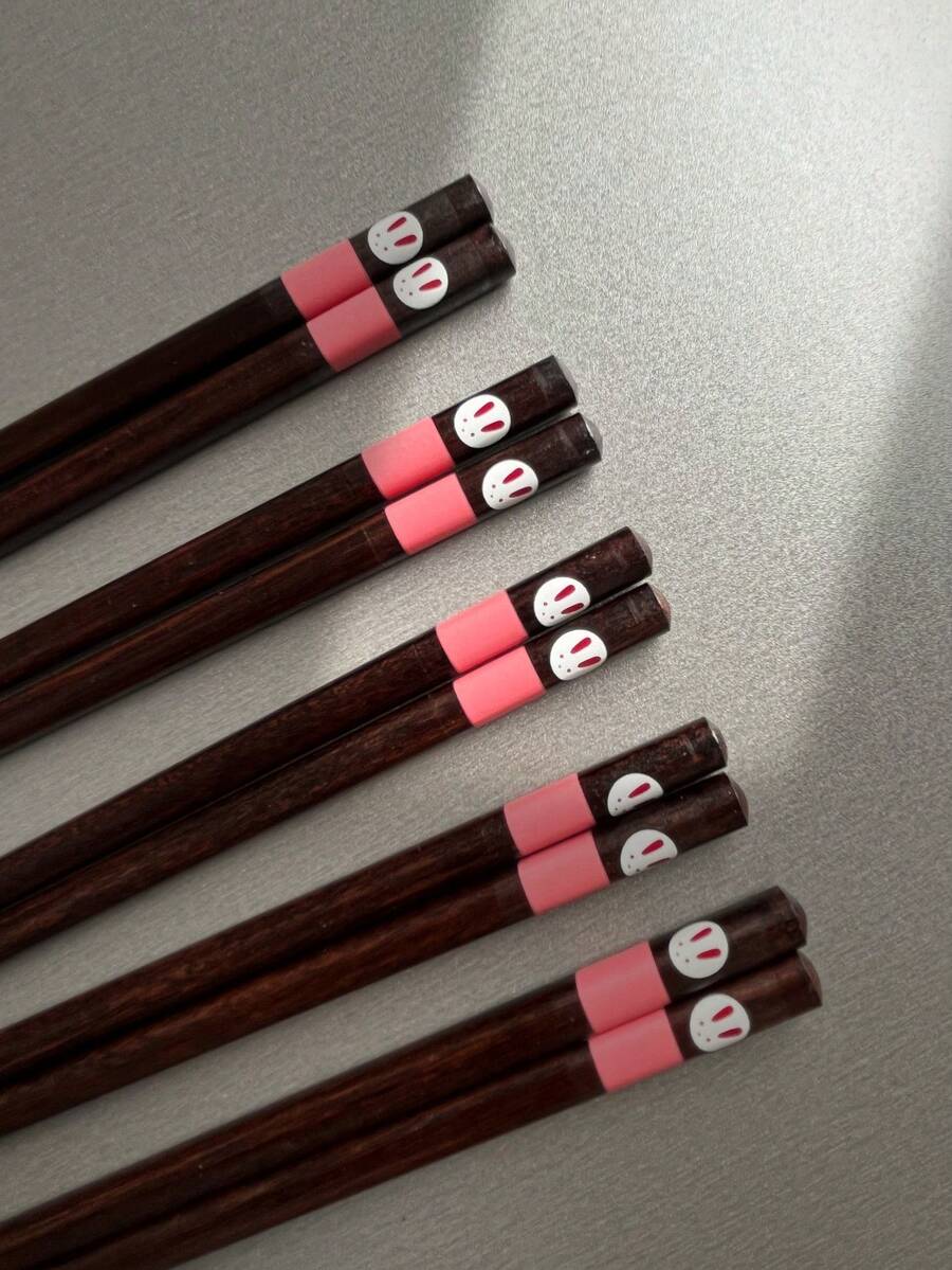 Đũa gỗ hình động vật hoạt hình, đũa gỗ kiểu Nhật có in họa tiết, thích hợp dùng trong gia đình, làm sushi, bộ dụng cụ nhà bếp. - Xem 1