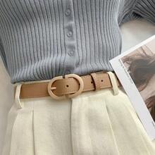 105cm Female Fashion Belt Simple Metal Buckle Belt For Women Black Suit Jeans Clothing Accessories - ĐA NĂNG - Xem 2