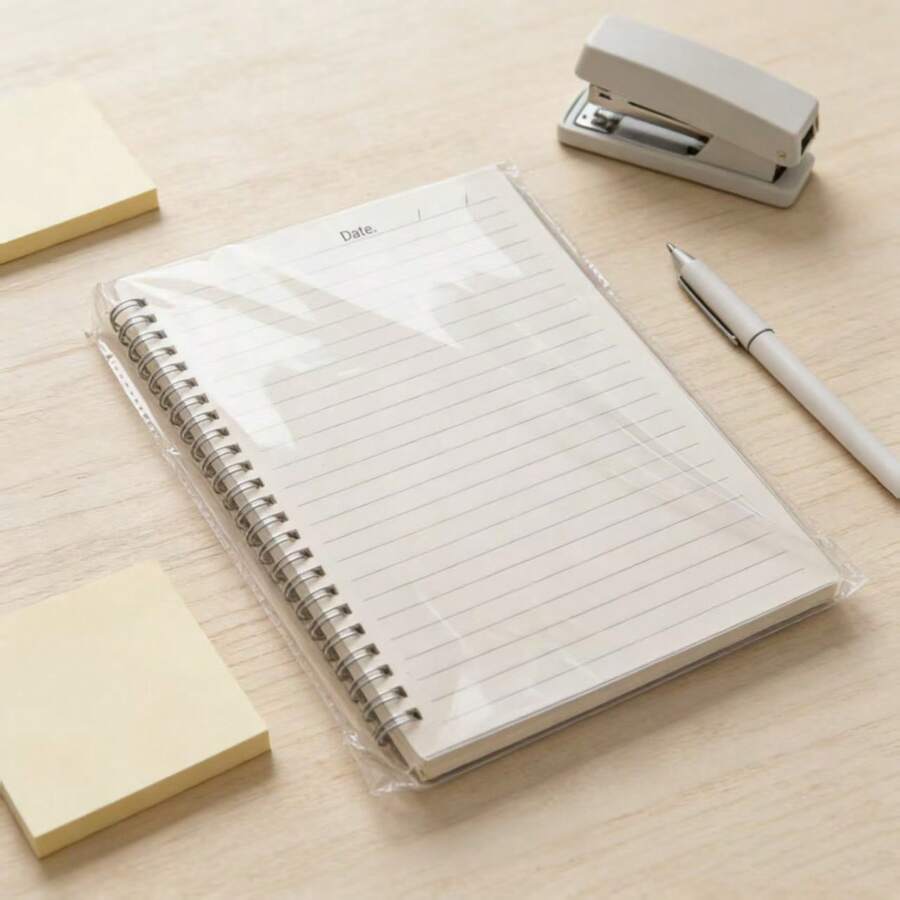 Ultra far A5透明封面螺旋装订笔记本，硬面，60页，横格内页，（15x21厘米） - A5線圈本 60頁橫線 一本裝 - 查看 1