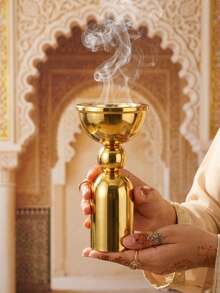 优雅简约金属锤纹香薰炉，奢华巴库尔香炉，精湛工艺，优雅香氛扩散器，适合家居装饰，无烟香炉，是客厅、卧室、瑜伽室、冥想空间的理想之选，香氛爱好者的独特香薰炉，个性化纪念礼品，适合赠送亲朋好友，斋月、开斋节、斋月装饰 - 多款式 - 查看 14