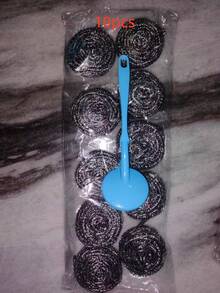 1/10/20pcs High Density Steel Wool Pads, New Generation Kitchen Cleaning Tool, Effectively Removes Stubborn Grease, Popular Sold-Out Item, Durable And Practical Scrubber - 20Pcs - View 8