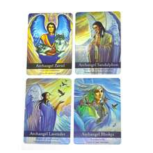 来自天使的信息神谕卡（附PDF指南）占卜游戏，万圣节礼物，圣诞节礼物 - 淺藍色 - 查看 3