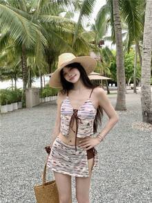Women Bikini Sets - Coffee Brown - View 1