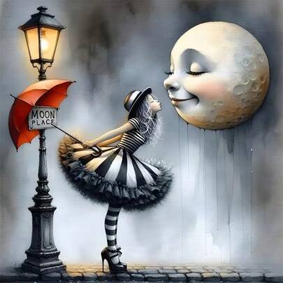 1pc 5D Diamond Painting Kit, Girl With Smiling Face Pattern, Suitable For Adult Beginners DIY Mosaic Diamond Art, Full Drill Handmade DIY Diamond Painting For Living Room, Bedroom, Office Wall Decor, Surprise Art Home Decor Gift For Family And Friends, Frameless [30*30cm/11.8*11.8in] [40*40cm/15.7*15.7in]