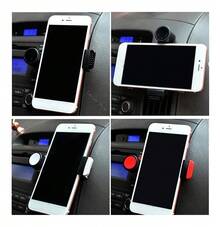 Lecute Soporte Holder Celular Auto Aire Acondicionado Expandible. - Naranja - Ver 4