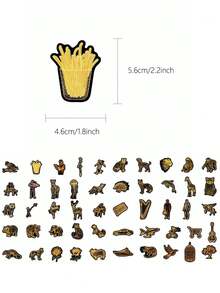 50pcs Glow-In-The-Dark Celestial Art Stickers Aesthetic Vibes For Journal, Phone Case, Tablet, Water Bottle, Desk, Helmet, Bike, Luggage, Waterproof Decals - Multicolor - View 2