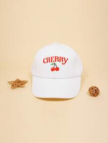The Cherry Embroidery Baseball Cap Is A Birthday Gift From Mom To A Beautiful Girl. It Is Adjustable And Is The Perfect Choice For Daily Casual Wear, Family Gatherings. - Multicolor - View 5
