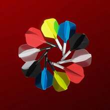 Lightweight Alloy Dart Shafts 2BA Standard Fit Competitive - White & Red - View 6