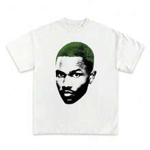 Frank Oceans Shirt Rap Tee Concert Merch Blonds Album Cover Graphic T-Shirt COTTON New Arrival Anime Clothes T Shirts For Men And Women's,Men's And Women's Sports Leisure Tee,Summer Clothes, T Shirts For Men's And Women's Graphic Tee Lightweight Breathable 100%Cotton Tee - Regular Fit Round Neck Casual Casual Attire - , Casual Shortsleeved Round Neck Top, Mediumstretch Fabric, Comfortable Fit For All Seasons, Tshirt With Unique Pattern , Relaxed Fit, Casual Wear - 黑色 4 - 查看 2