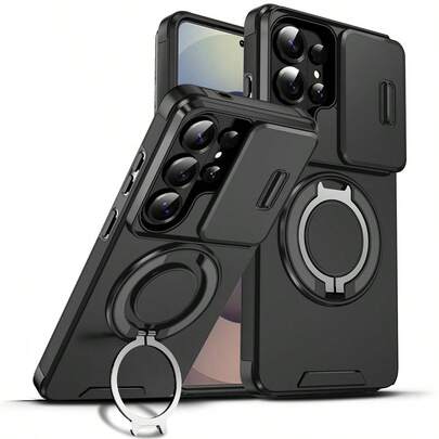 Compatible With Samsung Galaxy S26 Ultra S26Plus S26 Slide Camera Protection Magnetic Stand Phone Case