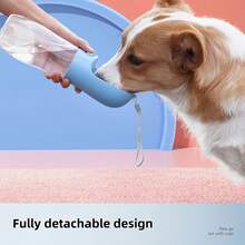 Pet Water Dispenser With Leak-Proof Lock, Removable Food Bowl, Ideal For Hiking & Travel - Multicolor - View 6
