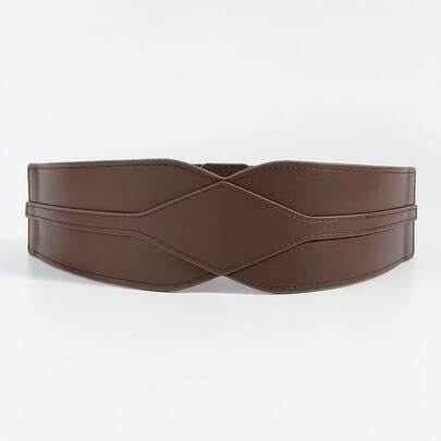 1件装女士简约菱形时尚装饰腰带，适合万圣节派对或日常穿着