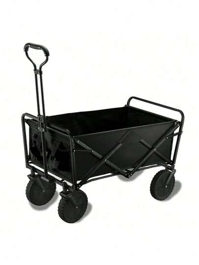 Carros de Almacenamiento Carro de jardín Plegable Carro de Servicio Pesado Carro de Compras multifunción para Acampar al Aire Libre Playa Supermercado con 4 Ruedas