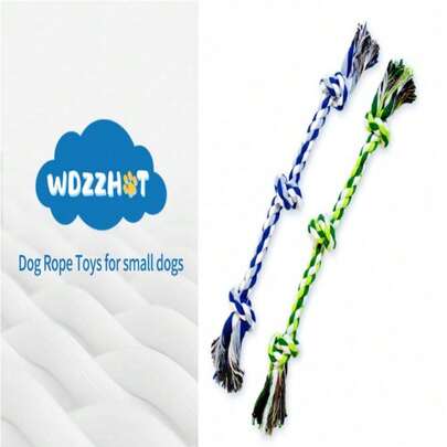 Dog Rope Toys Dog Chew Toy For Medium And Small Dogs 3 Knots Heavy Duty Puppy Rope Toy 100 Tug Of War Dog Toys For Boredom Teeth Cleaning