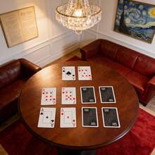 Poker Stars 高品质纸质扑克牌，标准尺寸 9x6.7cm，89g，光滑质感，专业德州扑克及家庭娱乐扑克牌 - 黑色 - 查看 6
