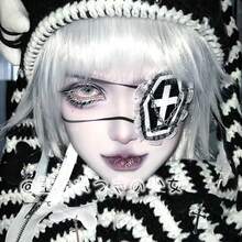二次元眼帯y2k地蕾系ハロウィンサブカルチャー中二働漫日系cosです - ブラック - チェックする 4